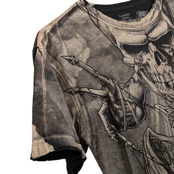 AFFLICTION Puppet Master God vs Devil T-shirt Men's Large *Collector Jesse - Picture 4 of 8